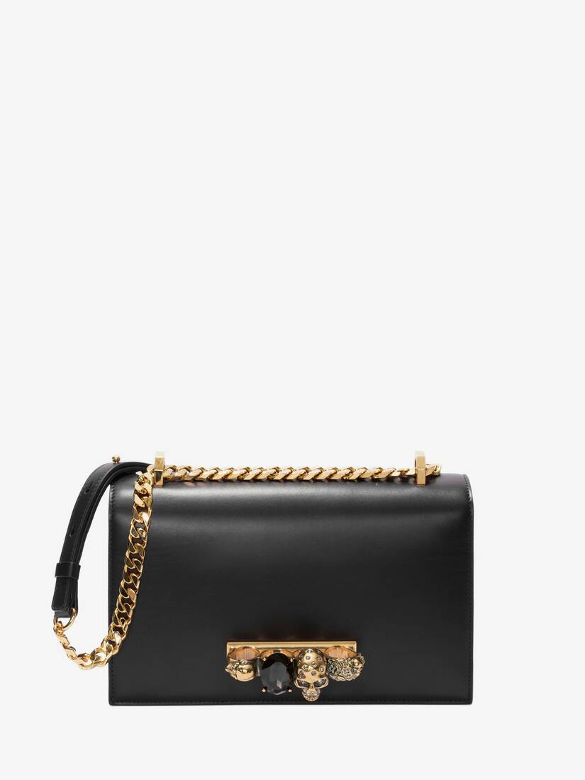 Bolsos Mini Alexander McQueen Jewelled Satchel Mujer - Negros - Mexico 249-BCYZPK